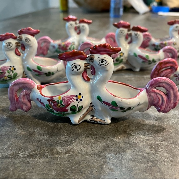 Luneville St Clement France Salt and pepper holders RARE VINTAGE France - Picture 3 of 13